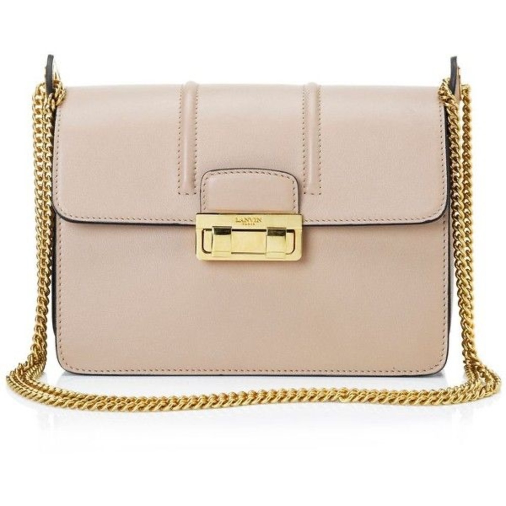 Lanvin Beige and Gold Chain Bag